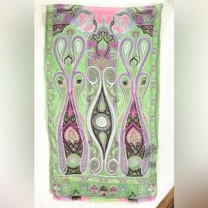 Etro Iconic Paisley Print Silk Scarf